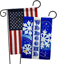 Welcome Winter - Impressions Decorative USA - Applique Garden Flags Pack - GP114 - $30.97