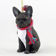 French Bulldog with Scarf Christmas Ornament (Large 3 inch version) Dog - $17.99