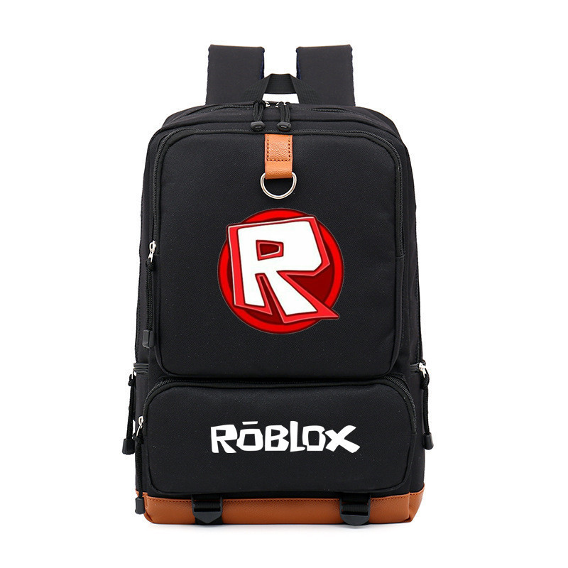 Roblox Theme Backpack Schoolbag Daypack Bookbag Red R Men's Accessories