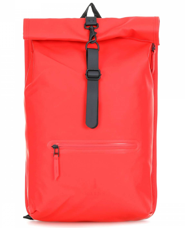 Rains Unisex Roll Top Rucksack 1316 Backpack Red