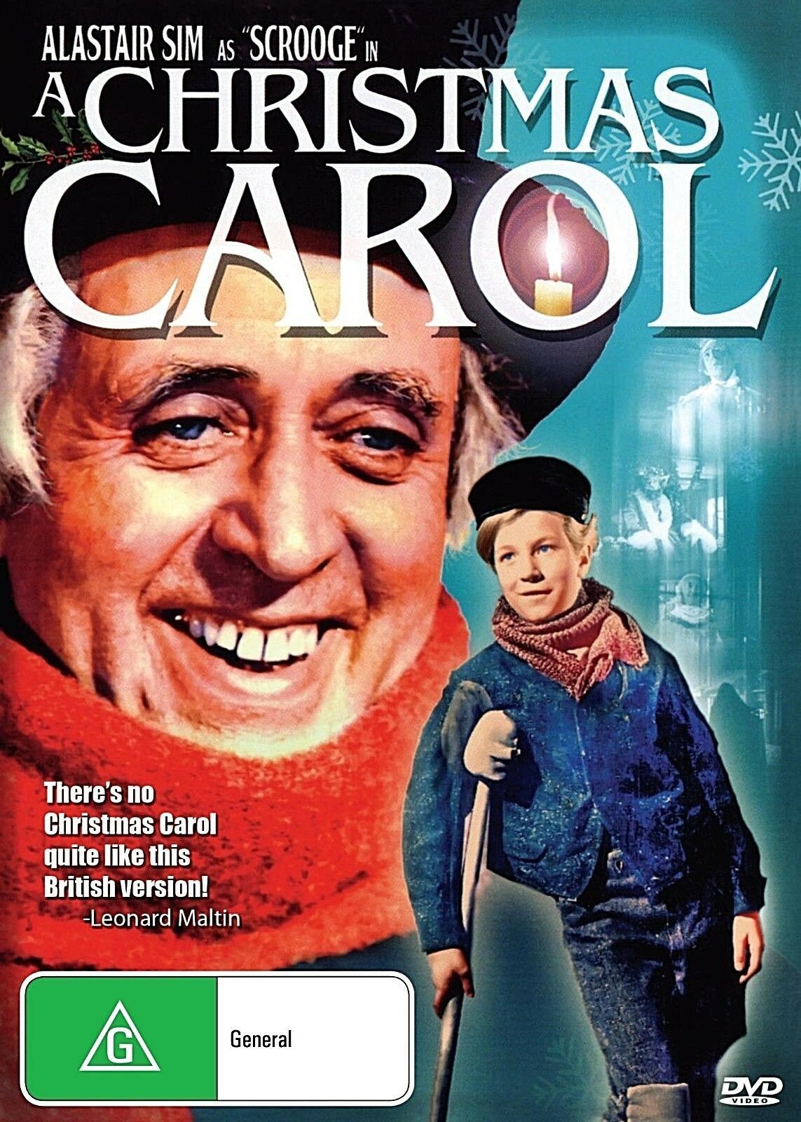 A CHRISTMAS CAROL aka SCROOGE Alastair Sim Jack Warner COLOR ALL REGION ...