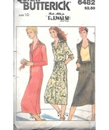Vintage Butterick #6482 Misses&#39; Dress w Pockets, Skirt &amp; Top - Sz 10 - $10.40