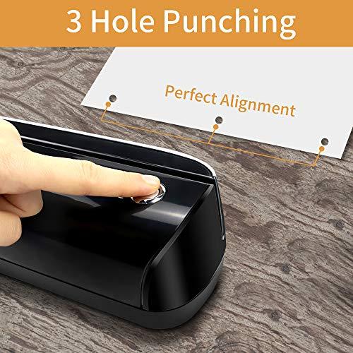 Electric 3 Hole Punch, AFMAT Electric Hole Punch Heavy Duty, 15Sheet