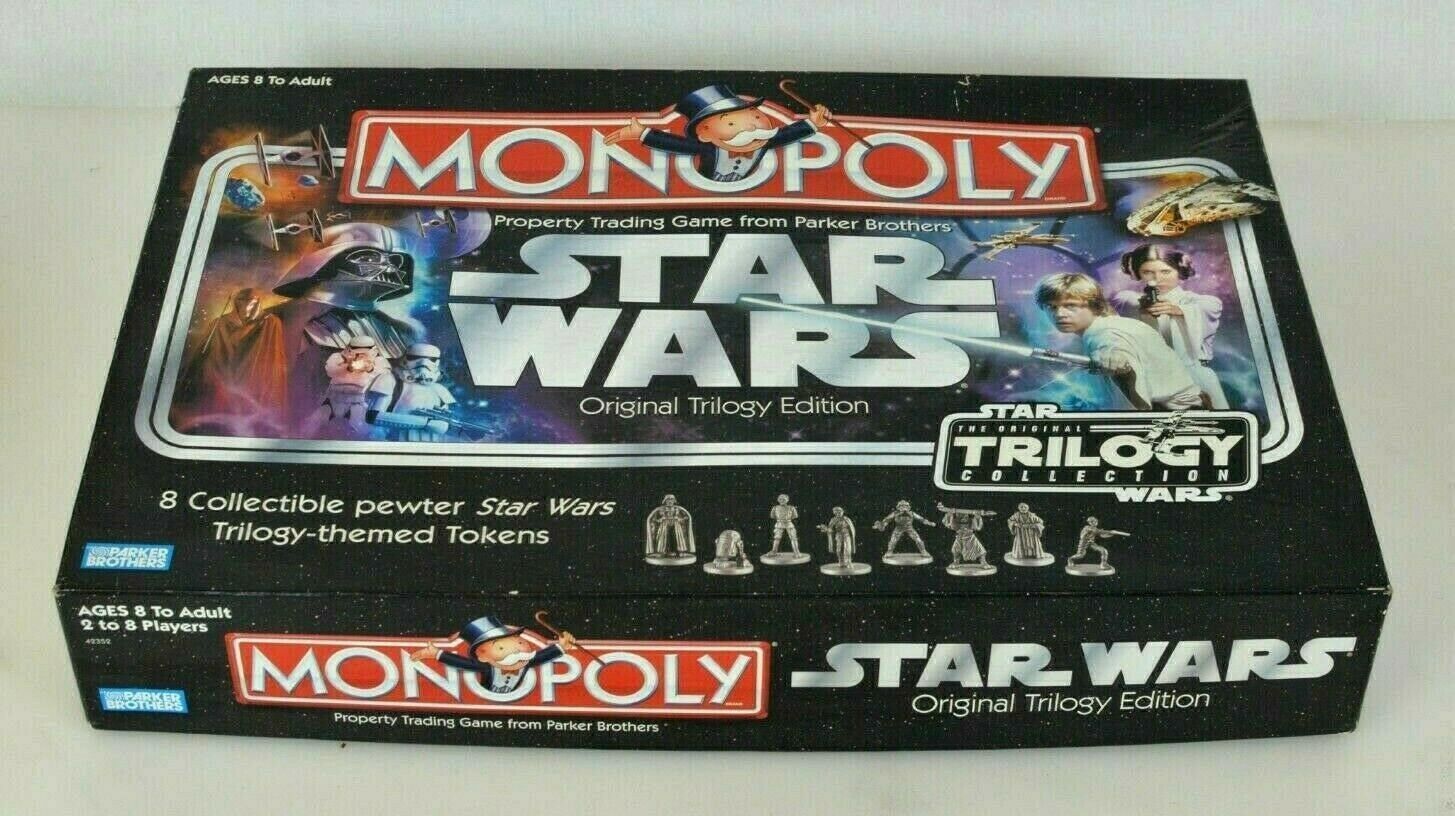 star wars original trilogy edition monopoly board game