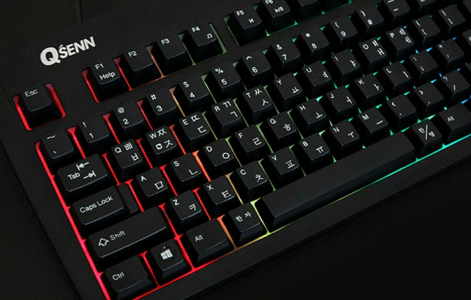 QSENN SEM-DT35 Gaming Keyboard in EN/KR version USB Black 