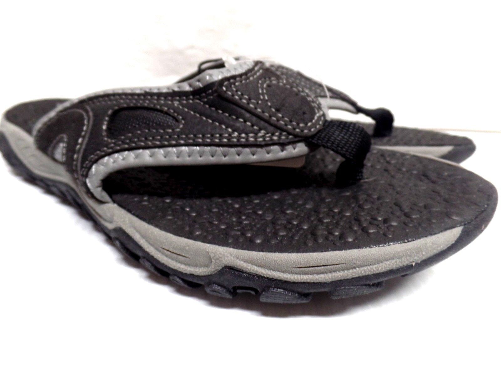 Ozark Trail Sandal Mens Flip Flop -Black & Gray - Outdoor Sandals - Sandals & Flip Flops