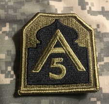 (Used) ACU Military Patch 5th Army (OCP) - $6.00