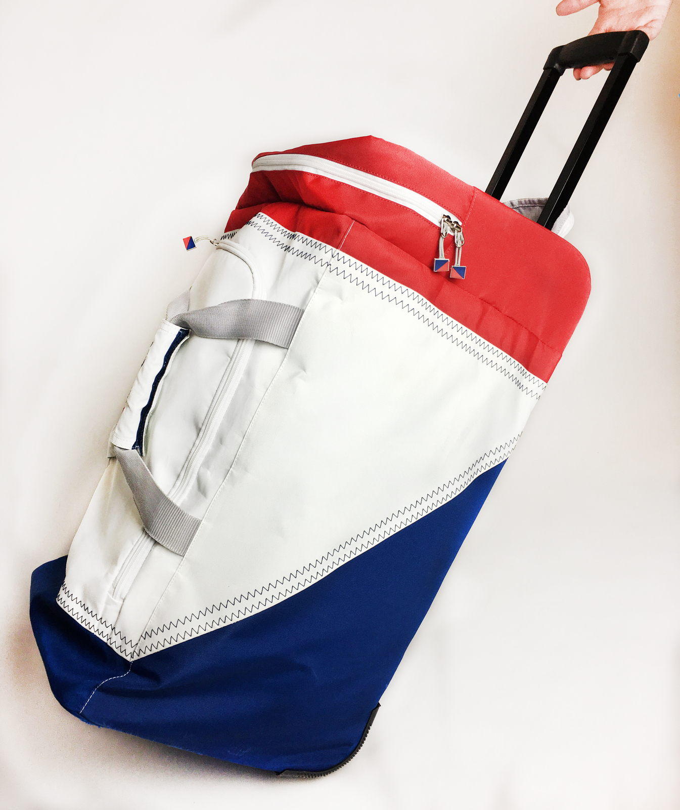 Large rolling bag, Canvas duffel bag, Sailing bag, Travel duffel