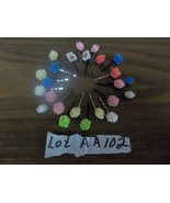 &lt;&gt;&lt;  Lot #AA 102-12 pair  NEW hand set bobby hair pins various styles je... - $8.79