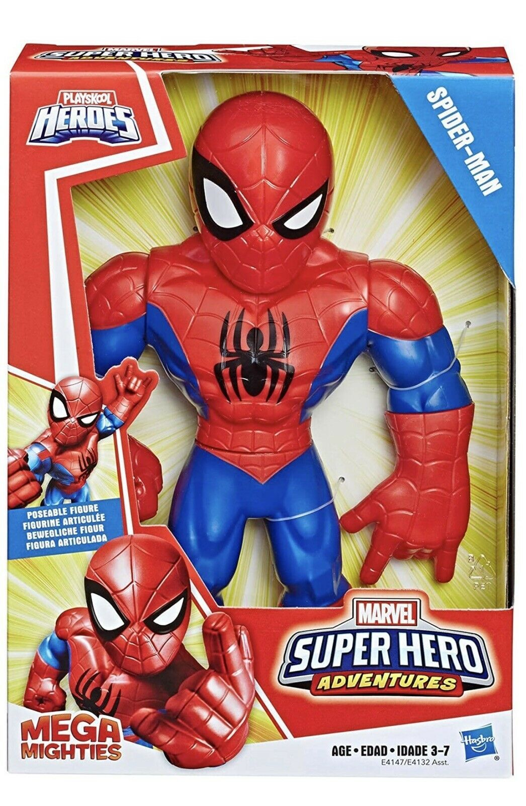 Playskool 10in Marvel Super Hero Adventures Mega Mighties Spider-Man