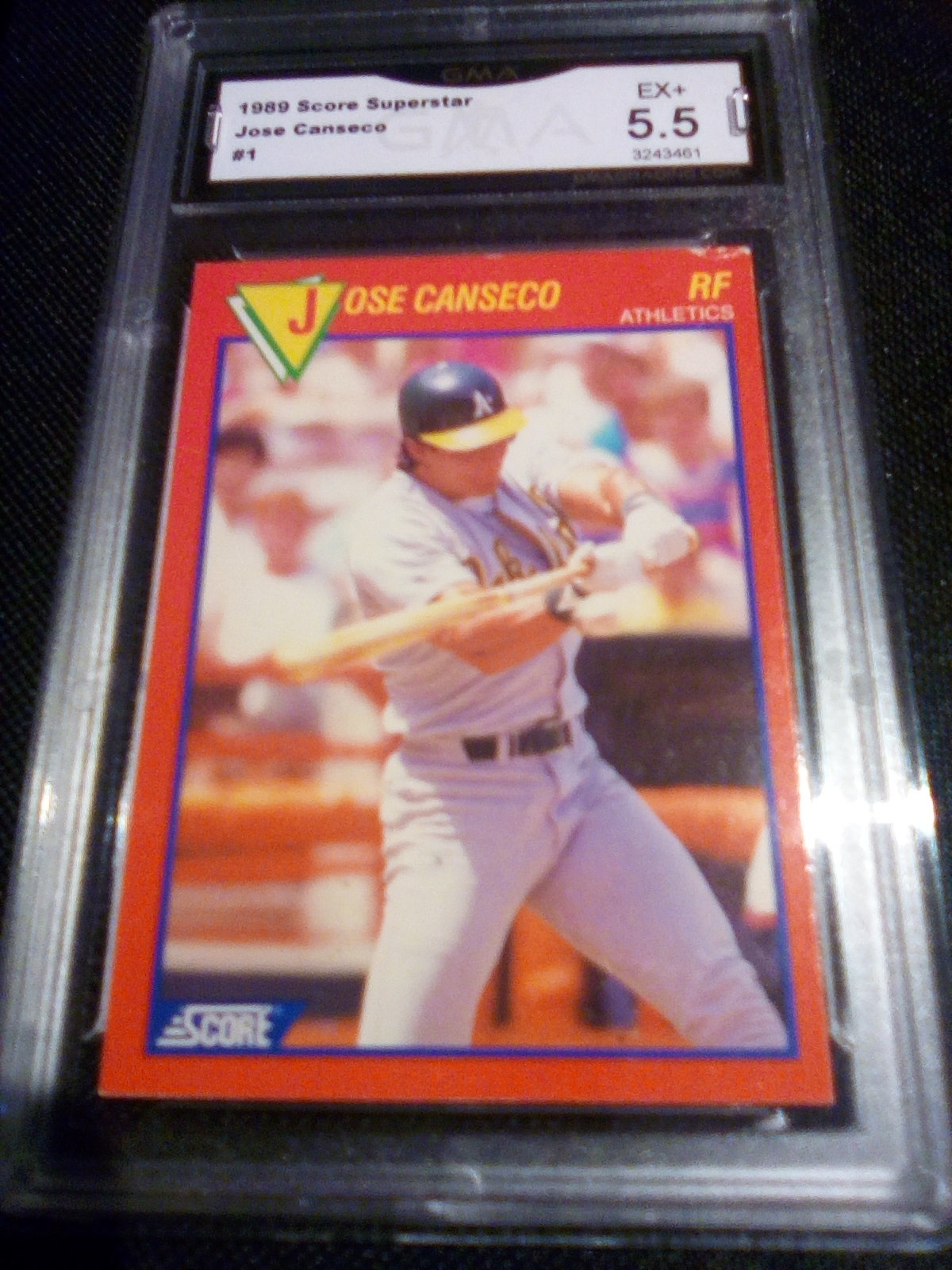 1989 Score Jose Canseco GMA Graded 5.5 EX+ Superstar Baseball Card 1