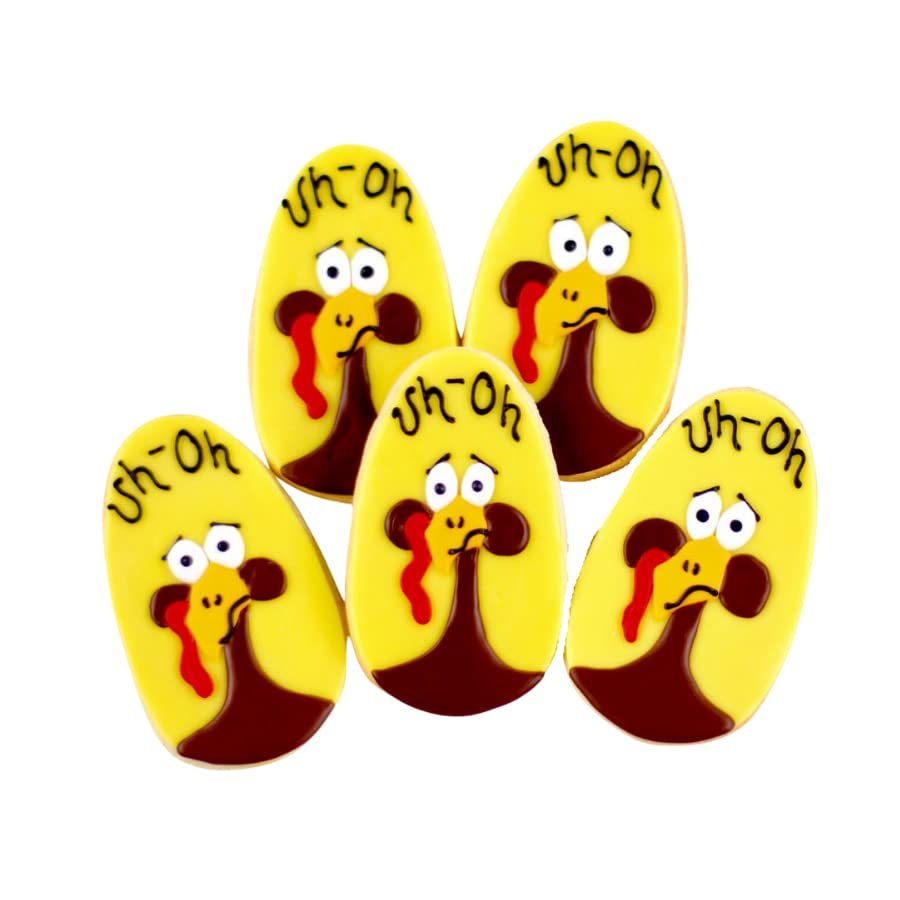 1 Dz. Turkey Trouble Cookies! Thanksgiving Place Settings, Holiday Hostess Gift