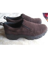 Lands End Women's All Weather Brown Suede Slip-On Shoes Size 9.5 M - $45.00