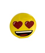 Emoji Heart Eyes Smiley Face Yellow Red Ceramic Coin Money Piggy Bank Sa... - $14.85
