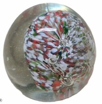 Vintage Unsigned PAPERWEIGHT Art Glass Studio Hand Crafted ROUND - 2.5 x 2"