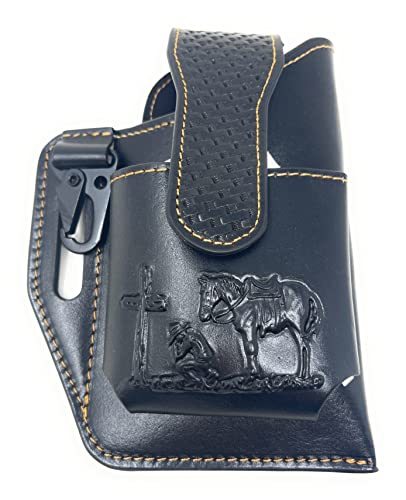 Western Cowboy Praying Cowboy Cellphone Holster/case with multiuse Way (Black)