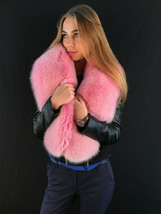 Arctic Fox Fur Strole 55' (140cm) Saga Furs Pink Scarf Collar Wrap image 2
