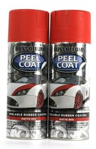 2 Rust-Oleum 11 Oz Peel Coat 283780 Matte Red Peelable Rubber Coating Spray