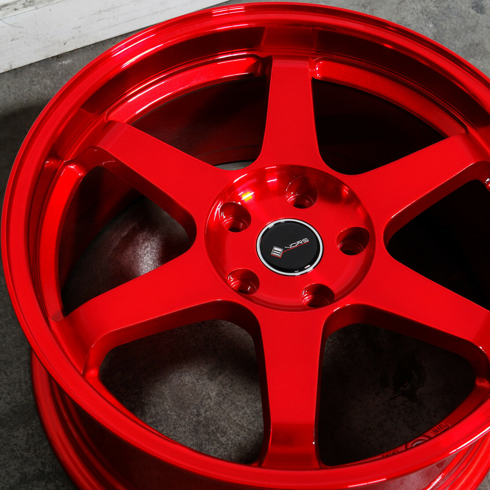 18x9.5 Vors TR37 5x115 35 Candy Red Wheels Rims Set(4) - Wheels