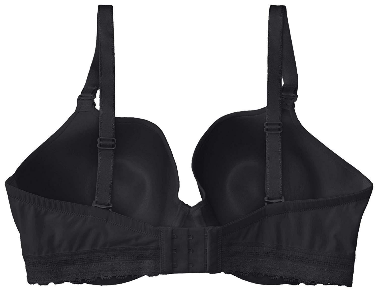 Paramour BLACK Memory Foam Contour Seamless Bra, US 40H Bras