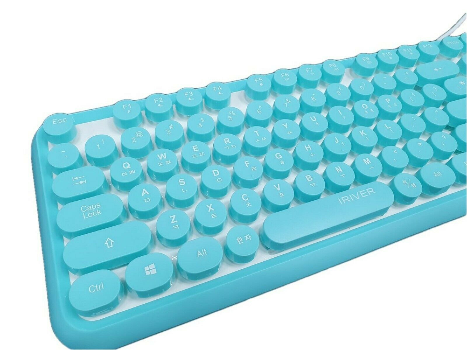 iRiver Korean English Keyboard USB Wired Membrane Bubble Keyboard for