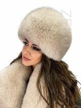 Fox Fur Collar 47' (120cm) + Tails as Wristbands / Headband And Hat Set Saga Fur image 5