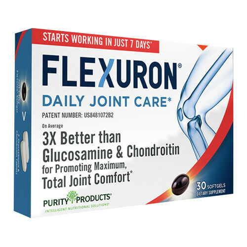 Flexuron Joint Formula by Purity Products 30gels Astaxanthin/Hyaluronic/Krill