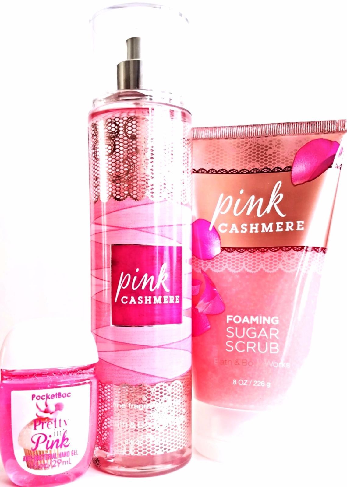 Bath and Body Works Pink Cashmere Foaming Sugar Scrub, Body Mist