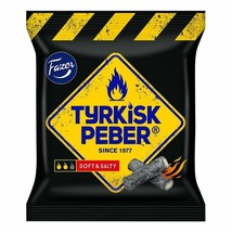Tyrkisk Peber Soft & Salty(Turkish Pepper) Candy X 14 Bags 120g Fazer Best Value - $59.39