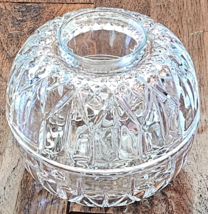 Vintage Homco Patterned Clear Round Globe Fairy Lamp 3 Piece Candle Holder - $22.76