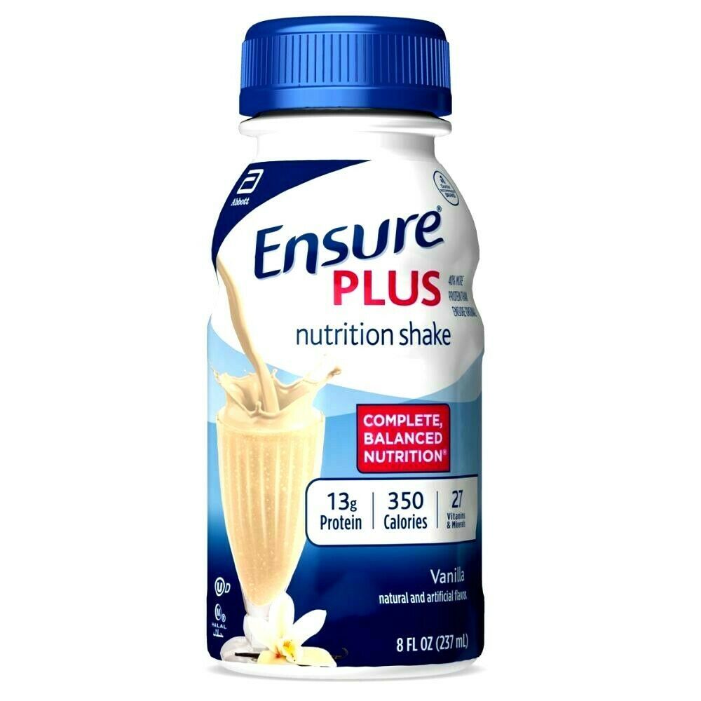 Ensure Plus Nutrition Shake Vanilla Flavor 8 Oz Pack Of 6 Energy Bars Shakes And Drinks 1221