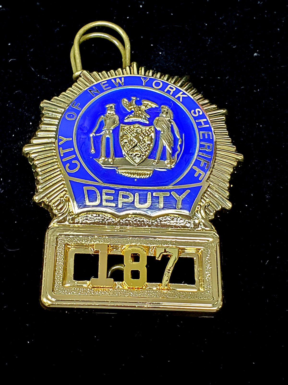 New York NYPD Sheriffs Deputy # 187 - Badges: Novelty & Replica