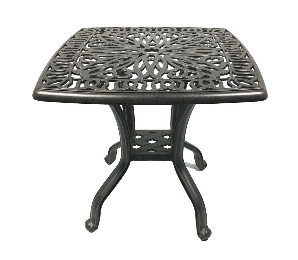 Square outdoor end tables cast aluminum patio furniture Elisabeth pool