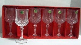 Cristal D&#39;Arques Longchamp Wine Glasses 7-1/4” Set of 6 - $19.99