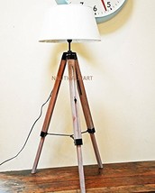 NAUTICALMART DESIGNER'S ADJUSTABLE WOODEN TRIPOD FLOOR LAMP