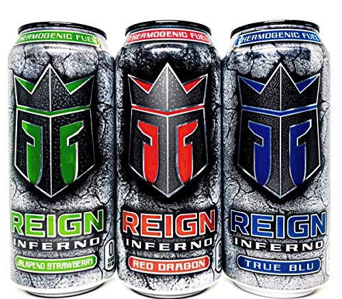 Reign Inferno Variety Pack : True Blue, Red Dragon, Jalapeno Strawberry ...