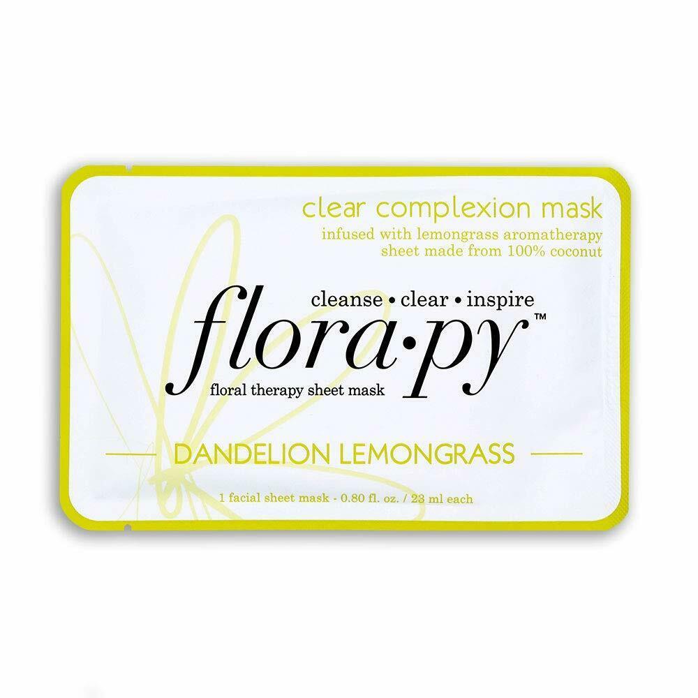 Florapy Clear Complexion Sheet Aromatherapy Mask, Dandelion Lemongrass, 1 Count