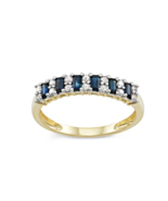 SAPPHIRE WITH DIAMOND ACCENT 10K YELLOW GOLD RING SZ 6 7 9 10 - $1,158.99