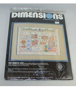 Dimensions The Simple Life Counted Cross Stitch Kit 3632 Open Complete U... - $21.73