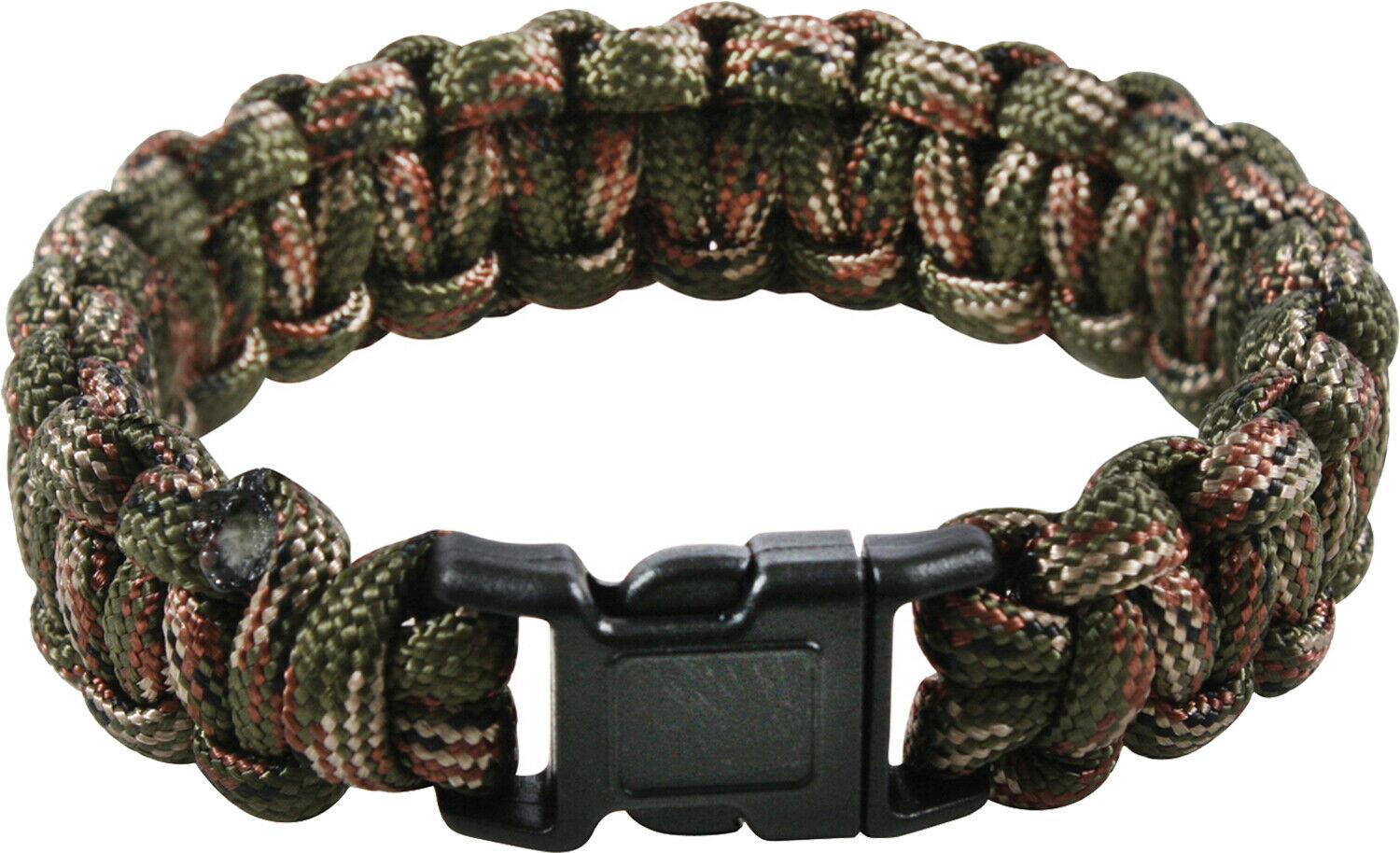 Fashionable Camouflage Survival Camo Paracord Cobra Bracelet w/ Buckle Paracord Bracelets