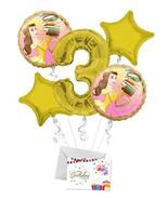 Princess Belle Once Upon A Time Happy Birthday Balloon Bouquet (5 Balloo... - $12.99