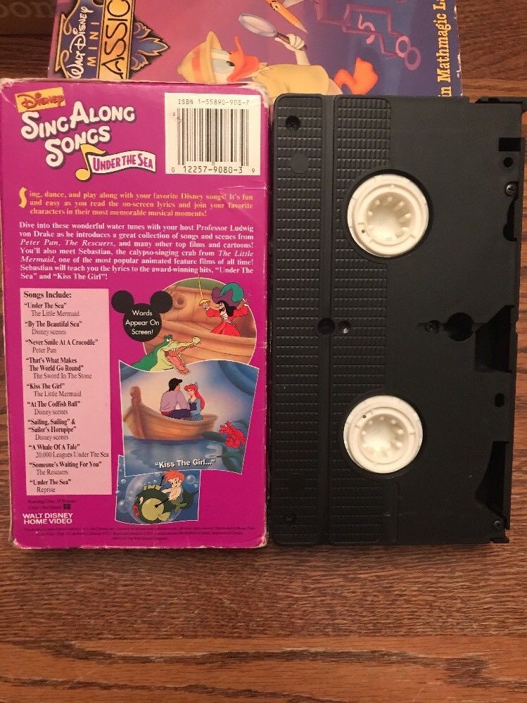 Lot Of 10 Disneys Sing Along Songs Vhs The Little Mermaid Under The ...