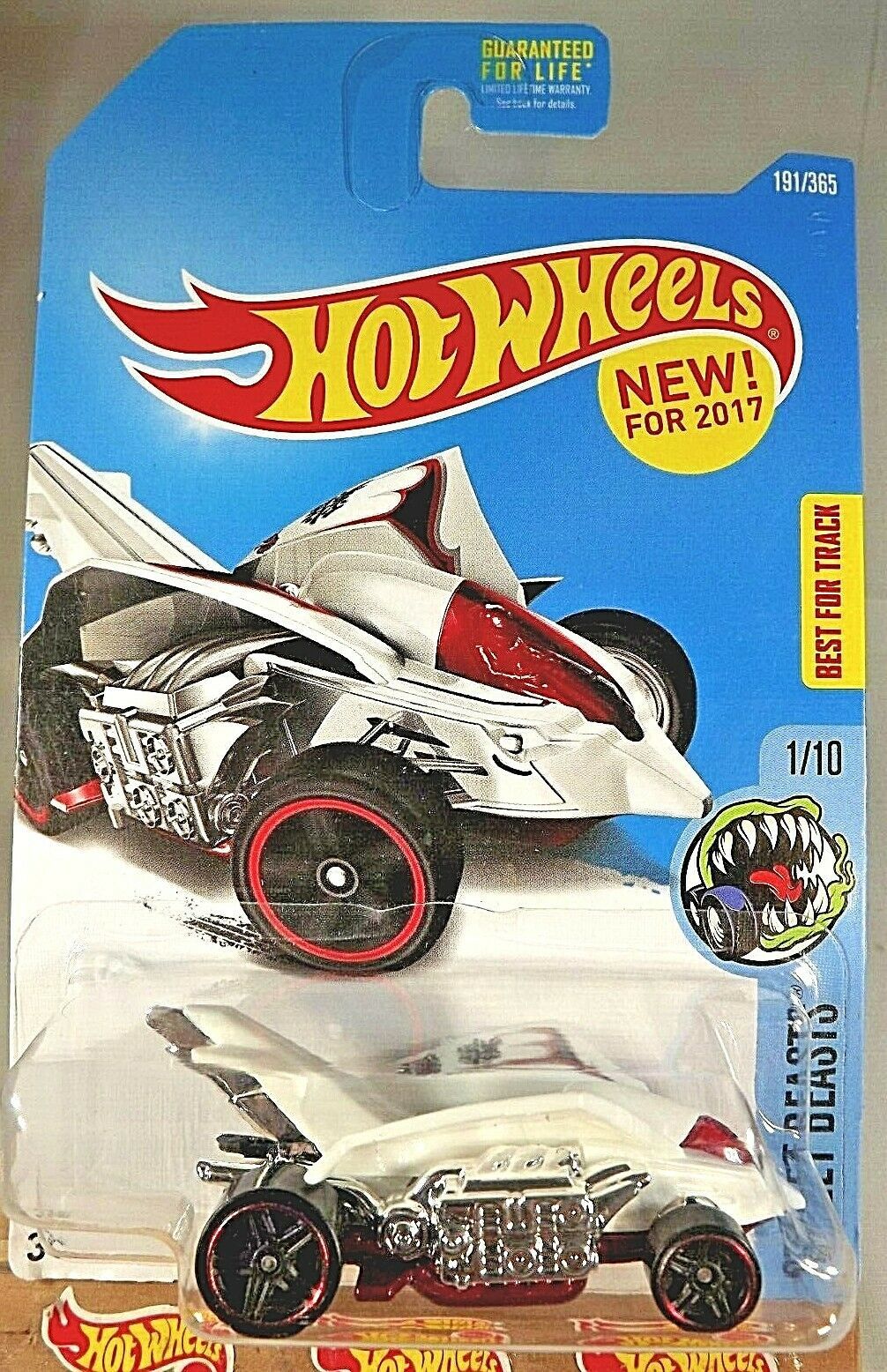 2017 Hot Wheels #191 Street Beasts 1/10 TURBO ROOSTER White/Red w/Black ...