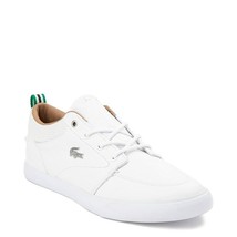 NEW Mens Lacoste Bayliss Vulc Athletic Shoe White Mono Leather - $129.99