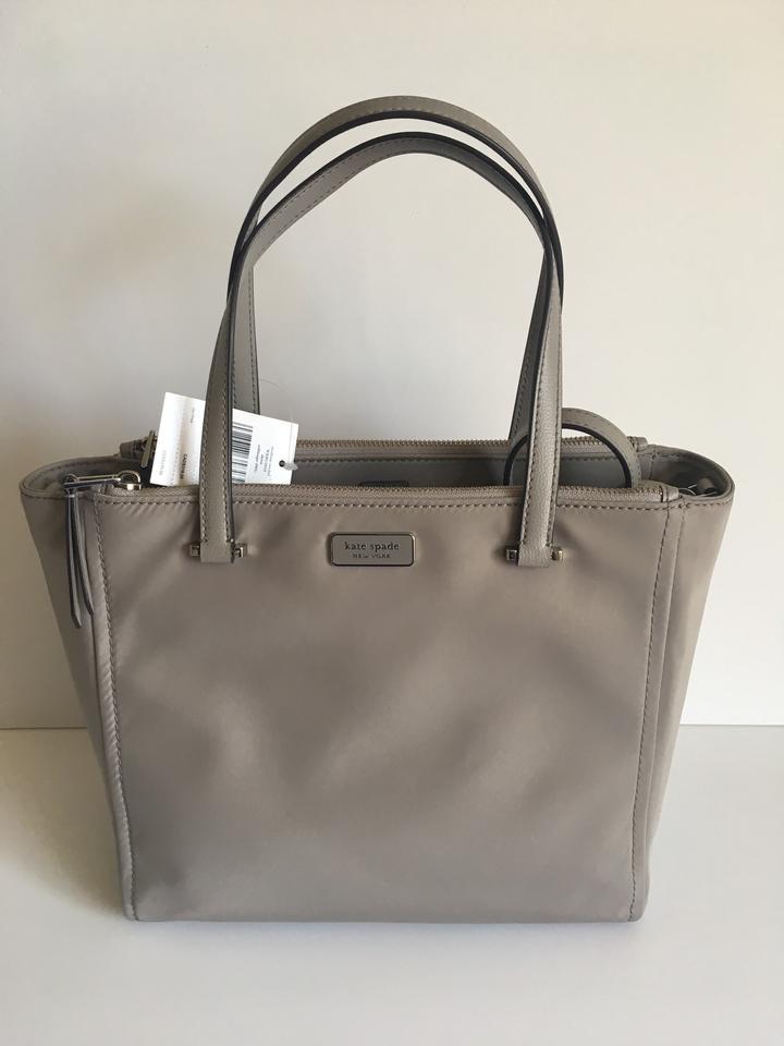 Kate Spade Bag Medium Satchel Dawn Gray Nylon Tote Handbags & Purses