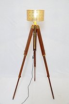 Designer Nautical Tripod Floor Lamp, Rustic Tripod Lamp Vintage Look Lamp