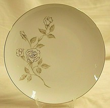 Dolores by Mikasa Dinner Plate Gold & White Rose Coupe Shape Gold Trim Vintage - $21.77