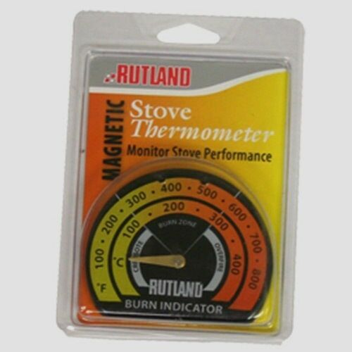 New! 701 RUTLAND Magnetic Stove Pipe Chimney Thermometer Metal Temperature Gauge