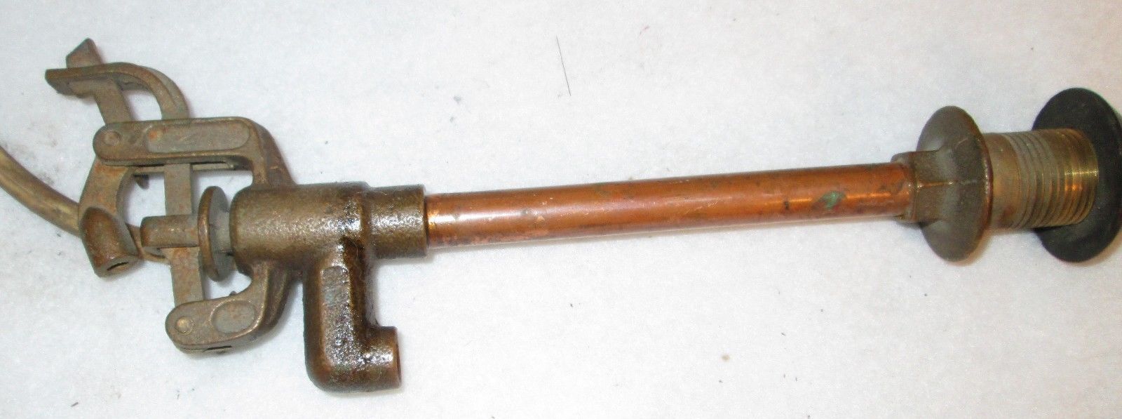 Solid Brass Ballcock Toilet Fill Valve 10 1/2" with copper float ball
