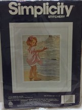 VTG NIP Simplicity Stitchery Little Drops of Water 8" x 10" Crewel Embroidery - $29.44